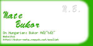 mate bukor business card